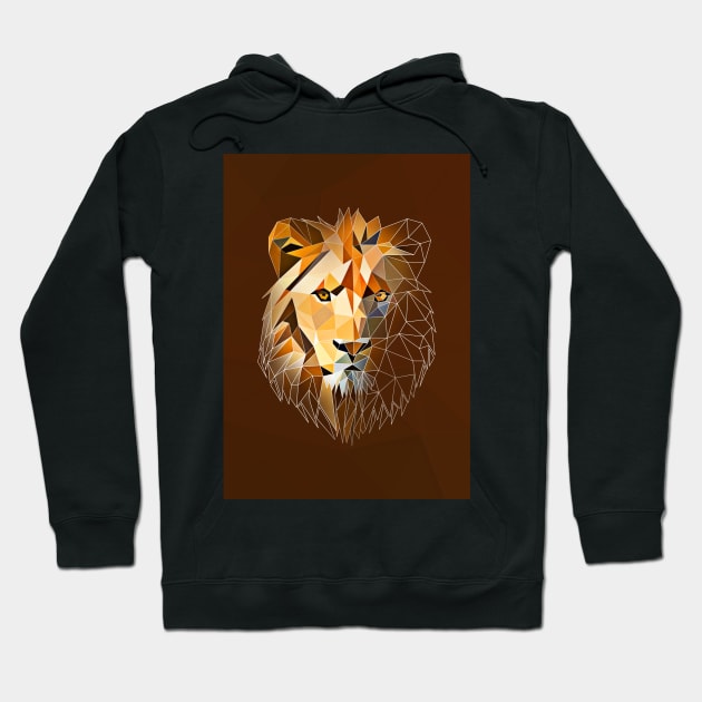 Low Poly Lion Hoodie by Jackson Lester